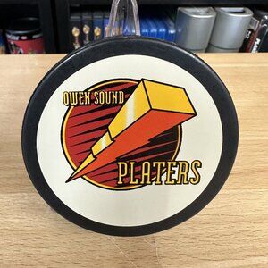 Vintage Owen Sound Platers OHL Puck - InGlasCo - Made in Canada - Rare Juniors
